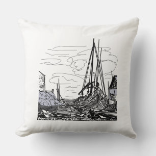 Coussin bateaux sur l'eau