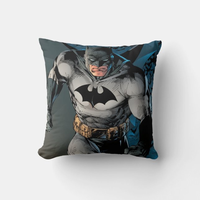 Coussin Batman quittant la grotte des chauves-souris (Recto)