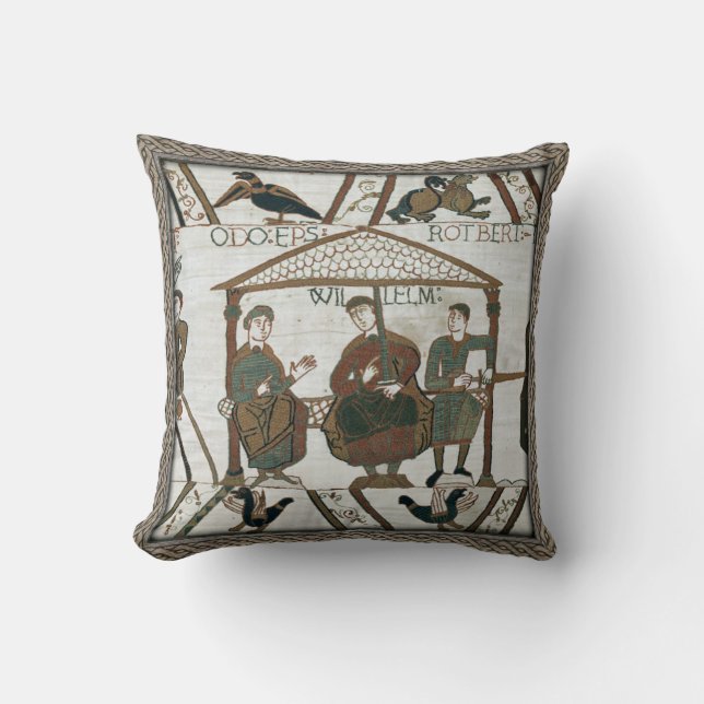 Coussin Bayeux Tapestry William of Normandy Throw Pillow (Recto)