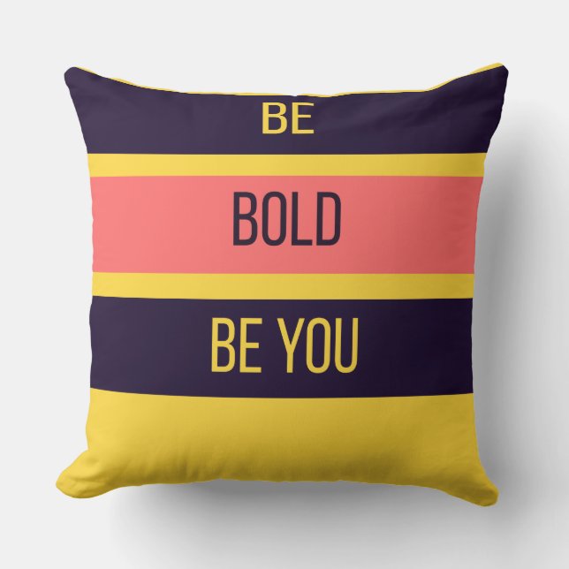 Coussin Be Bold — 90s Maximalist Throw Pillow | Retro Bdrm (Recto)