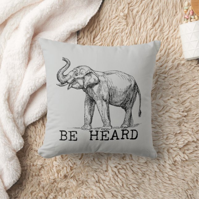 Coussin Be Heard Cute Elephant (Couverture)