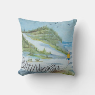 Coussin Beach Boy en aquarelle