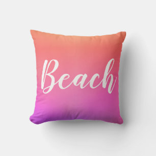 Coussin Beach House Hot rose Orange Ombre