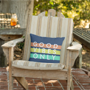 Coussin Beach House Surfer Good Vibes Patio Piscine unique