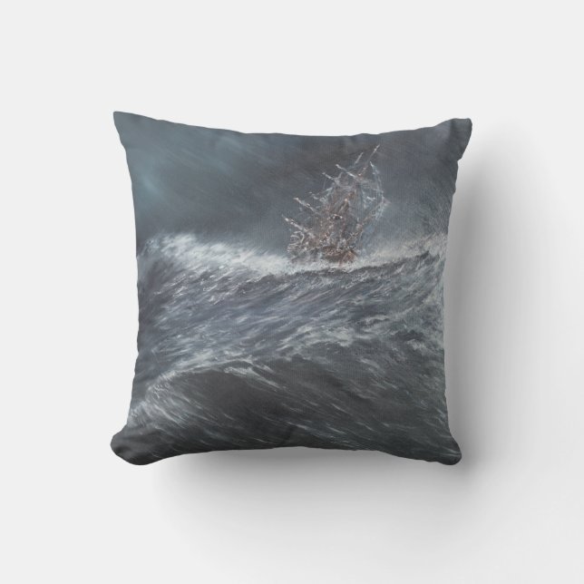 Coussin Beagle de voie HMP dans une tempête outre du Cap (Recto)