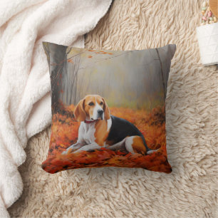 Coussin Beagle en automne Leaves automne Inspire