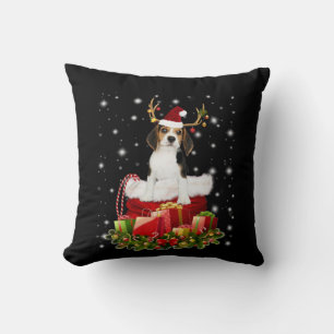 Coussin Beagle Reindeer présent cadeau de Noël