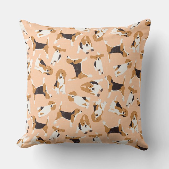 Coussin beagle scatter pêche (Recto)