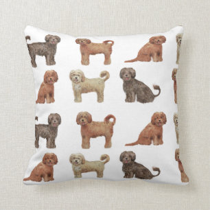 Coussin BEAU carreau de polyester de CHIEN de LABRADOODLE