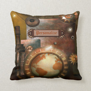 Coussin Beau carreau personnalisé de Steampunk