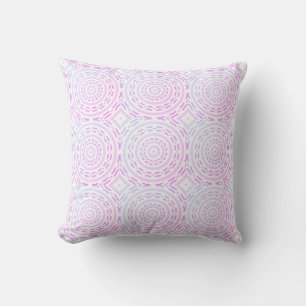 Coussin Beau Cercles violets rose symétrique