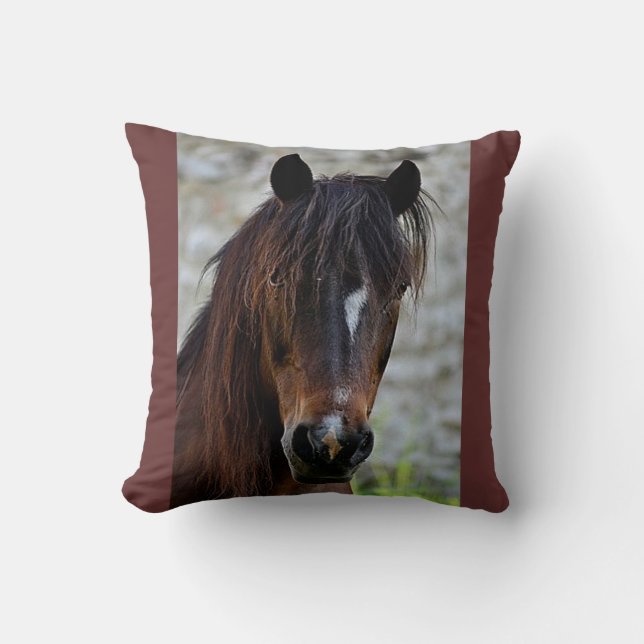Coussin Beau cheval Brown (Recto)