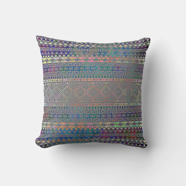 Coussin Beau cool coloré Aztec motif géométrique  (Recto)