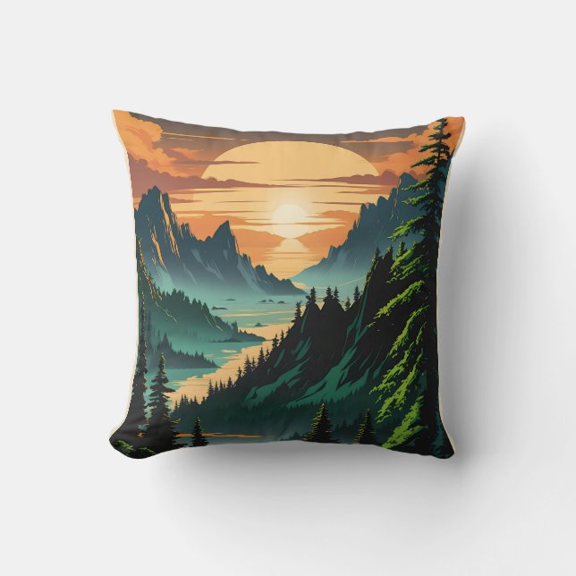 Coussin Beau coucher de soleil (Recto)