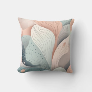 Coussin Beau design feuille pastel élégant