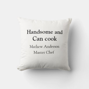 Coussin Beau et peut cuisiner ajouter nom maître chef date