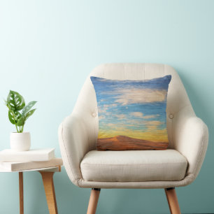 Coussin Beau Lever de Soleil sur les Dunes de Sable sur Bo