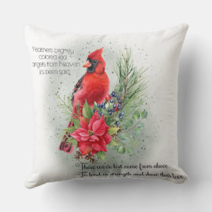 Coussin Beau Mémorial/Inspirationnel/Cardinal