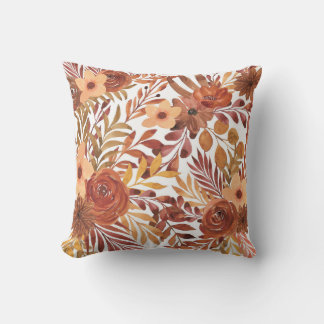 Coussin Beau Modèle Floral Avec Automne Lumineux