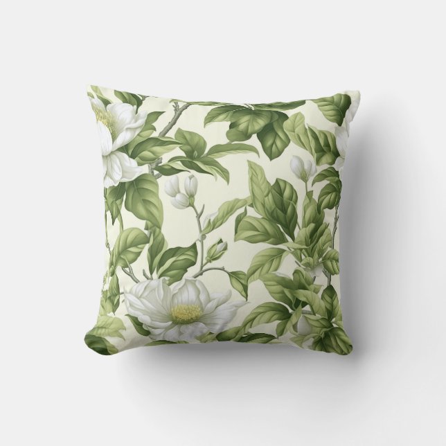 Coussin Beau motif floral classique (Recto)