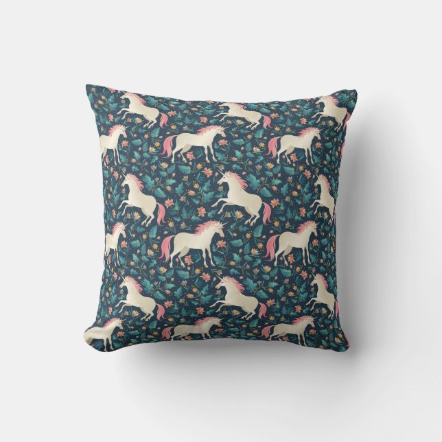 Coussin Beau motif magique de licorne (Recto)