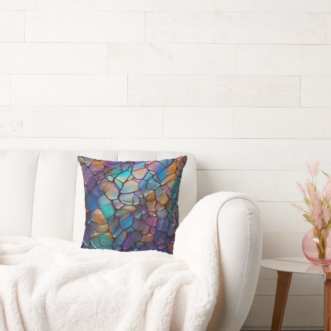 Coussin Beau Motif Opal Colorful Gemstone (Canapé)