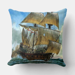 Coussin beau navire à quatre mâts