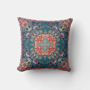 Coussin Beau ornement avec des fleurs de tulipe lilas et a