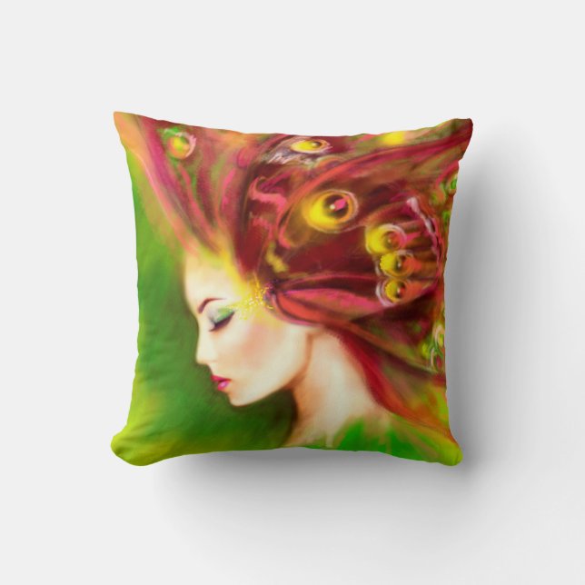 Coussin Beau papillon de printemps femme . Abstrai (Recto)