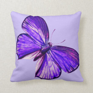 Coussin Beau Papillon mauve