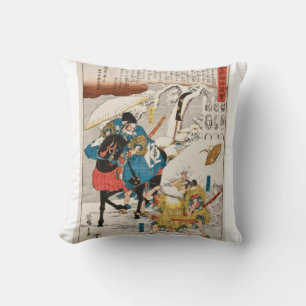 Coussin Beau Samouraï japonais