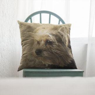 Coussin Beau Yorkshire Terrier Abstrait