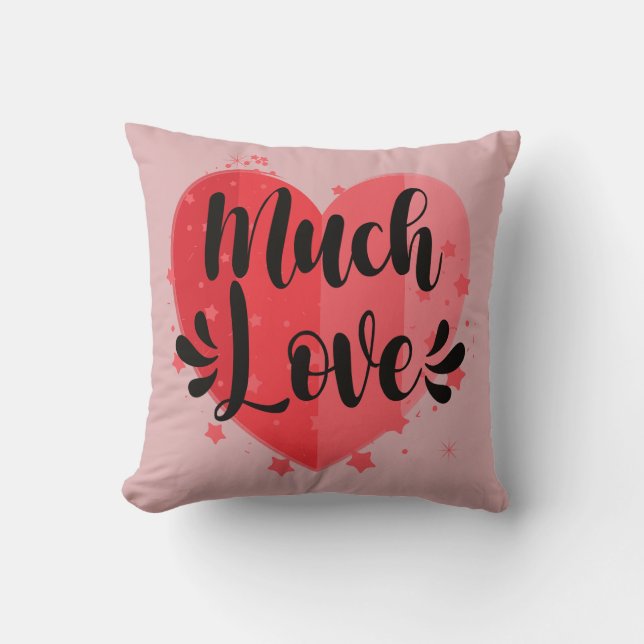 Coussin Beaucoup d'amour, grand coeur (Recto)