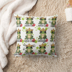 Coussin Beaucoup de Frog Prince, Embrasse-moi Imprimer