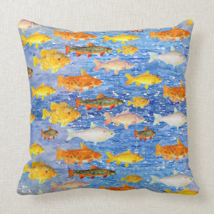 Coussin Beaucoup de poissons dans la mer