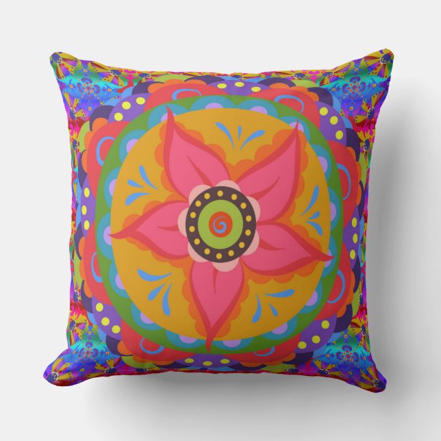 Coussin Beauté du corail | Style Boho (Recto)
