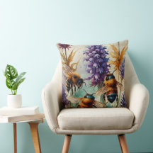 Beauté éclatante | Abeilles et fleurs aquarelles