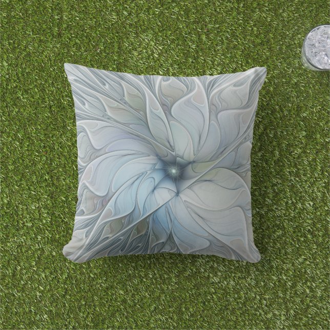 Coussin Beauté élégante Moderne Abstraite Fractal Art Flow (Herbe)