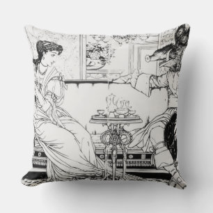 Coussin Beauté et la bête, 1874 (litho) (photo de b/w)