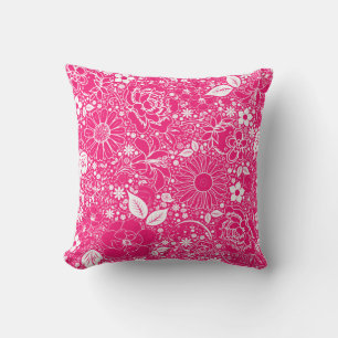 Coussin Beautés botaniques Hot rose THROW PILLOW