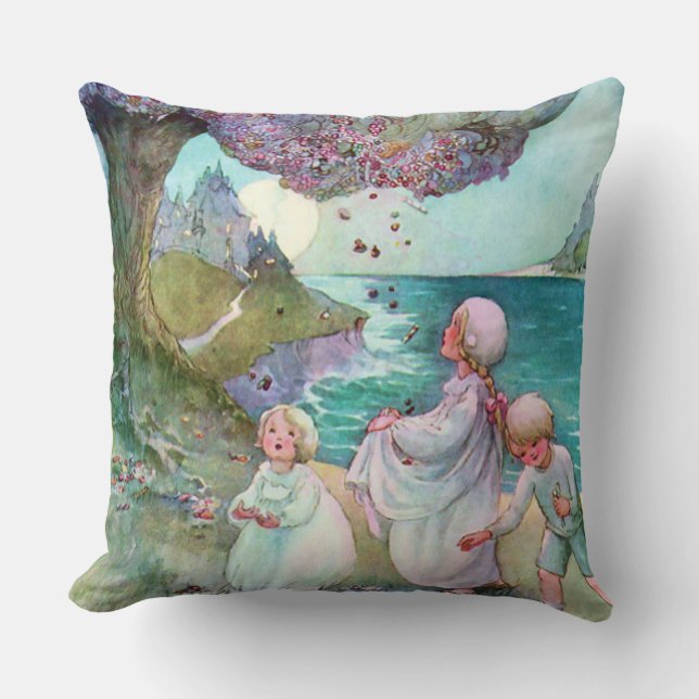 Coussin Beaux-arts d'Anne Anderson d'enfants de prunier de (Recto)