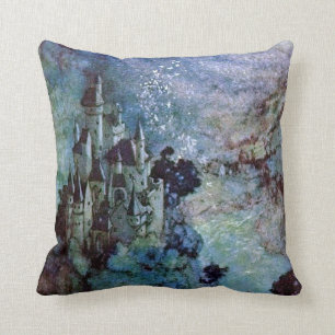 Coussin Beaux-arts féeriques d'Edmund Dulac de château de