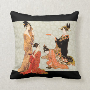 Coussin Beaux carreaux japonais de conception d'art