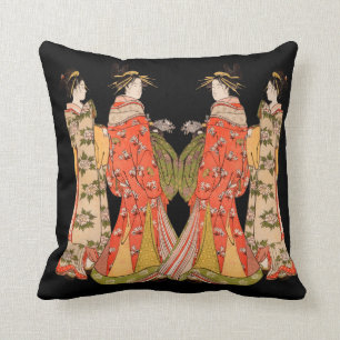 Coussin Beaux carreaux japonais de conception d'art