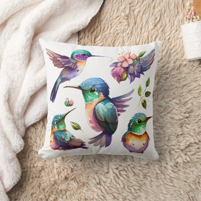 Coussin Beaux et mignons colibris pour les amateurs d'oise (Couverture)