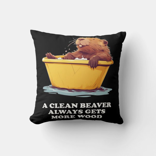 Coussin Beaver Lover (Recto)