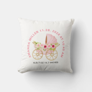 Coussin Bébé à fleurs roses mignonnes poussette Bébé Date 