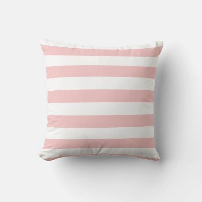 Coussin Bébé à rayures roses; rayées (Recto)