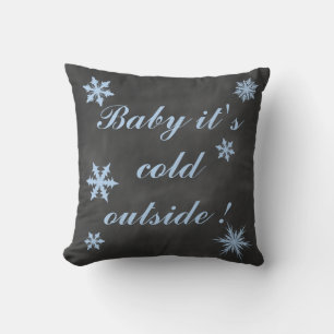 Coussin Bébé Bleu Bébé c'est froid à l'extérieur du coussi