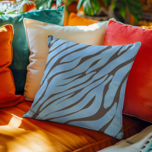 Coussin Bébé bleu zèbre modèle